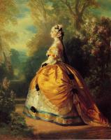 Winterhalter, Franz Xavier - The Empress Eugenie a la Marie Antoinette